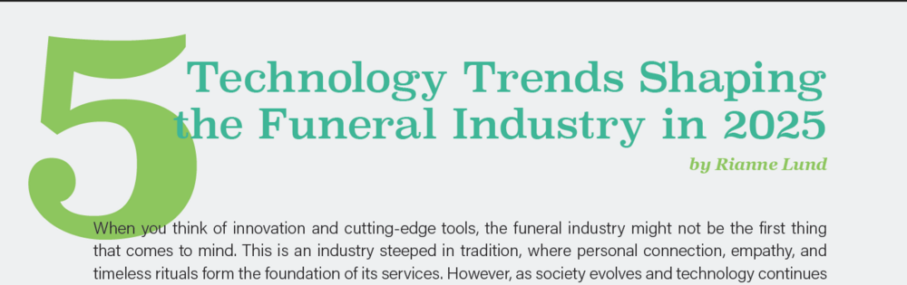 5 Technology Trends Shaping the Funeral Industry in 2025